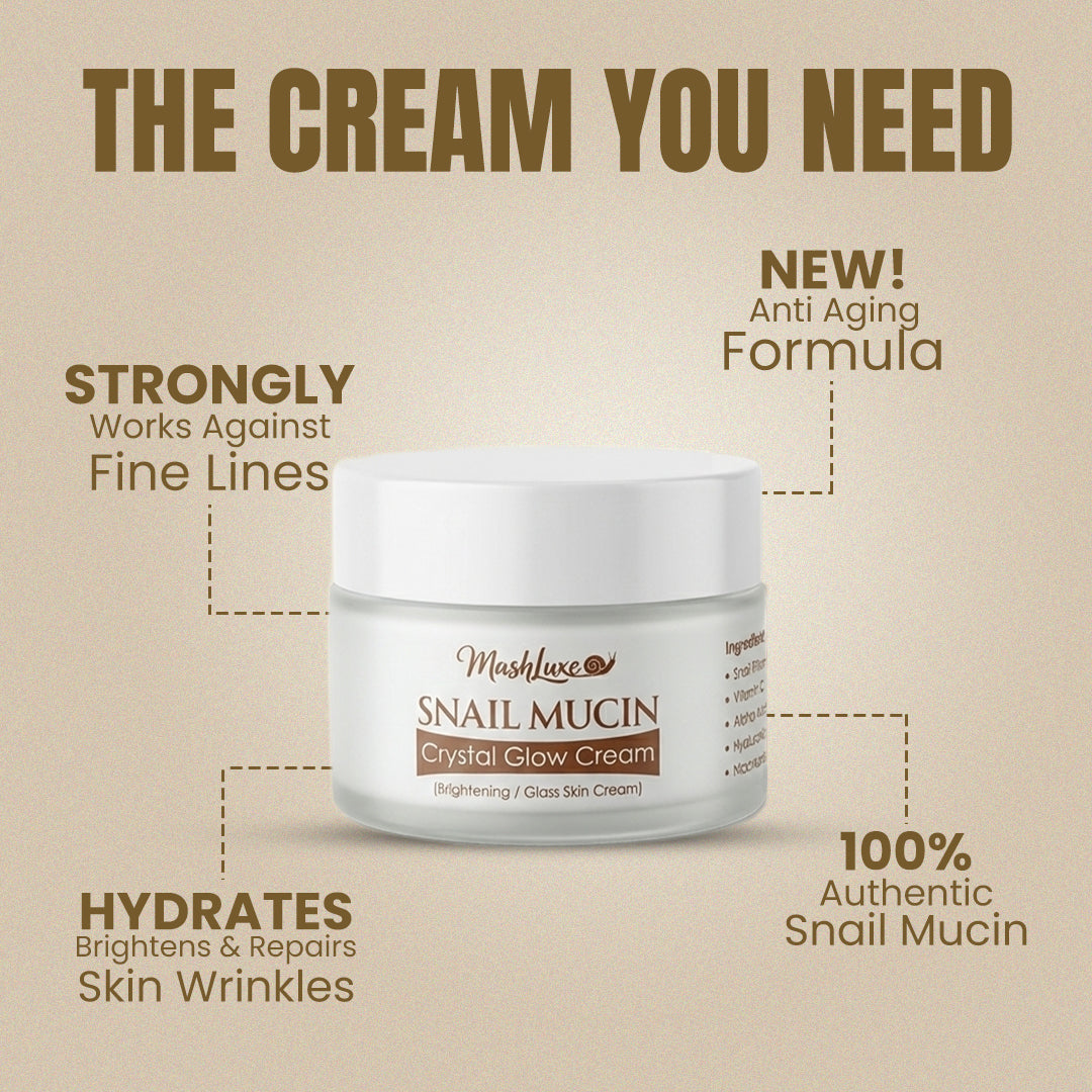 Mashluxe Snail Mucin Crystal Glow Cream