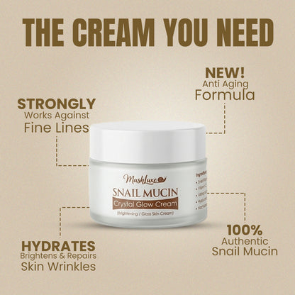 Mashluxe Snail Mucin Crystal Glow Cream