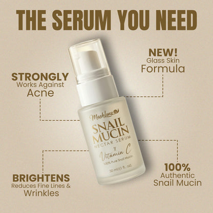 Mashluxe Snail Mucin Vitamin C Serum 30ml