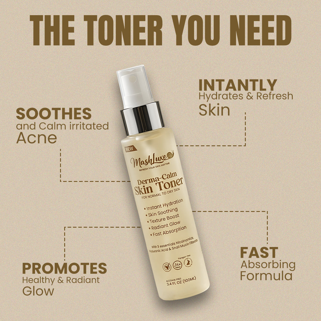 Derma-Calm Skin Toner – Soothing & Hydrating Facial Mist | Mashluxe
