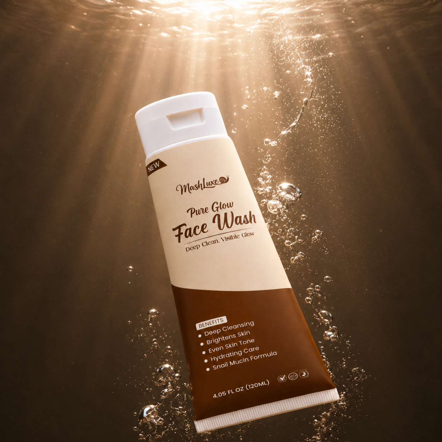 Mashluxe snail mucin Glow Face Wash 120ml