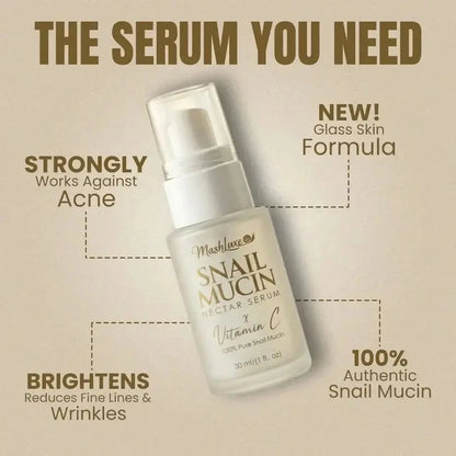 Vitamin C Serum 30ml | Mashluxe Snail Mucin